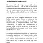 Vorwort von Nicolas Doster. Warum dieses Buch so wertvoll ist. Persönliche Erfahrungen mit Depression und Hoffnung.