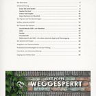 Inhaltsverzeichnis mit Themen über die DDR, Figuren, Sprache und Stil, gefolgt von einem Buchcover mit dem Titel "Weggesperrt".