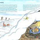 „Das Körnerversteck“ erzählt von Mäusekindern Tom und Lulu im Winter, in einer Zeichnung mit Schnee, Bäumen und Tieren.