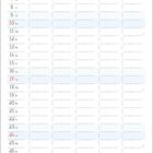 Kalenderblatt Januar. Tage mit Datum und Wochentag. Illustration: Möwen, Krähen über einem Steg in winterlicher Küstenlandschaft.