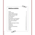 Text oben: "Erste Hilfe Schritt für Schritt". 

Inhaltsverzeichnis umfasst Punkte wie Vorwort, Anleitung und Wunden. Enthält Pflaster-Illustration.