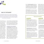 Linkes Textfeld erklärt Histamin als natürliche Substanz; rechtes Textfeld "Woher kommt Histamin?" beschreibt interne und externe Quellen.