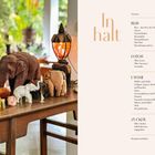 Inhalt: Vorwort, Reis, Lotos, Umami, Zucker. Links stehen Elefantenfiguren auf einem Holzregal.