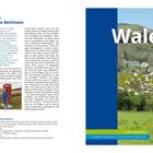 Buch über Wales von Andreas Bechmann. Enthält Reiseerlebnisse in Wales. Cover mit Landschaftsbild und blühendem Zweig.