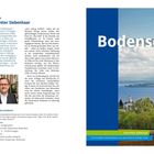 Texte: 
- "Unterwegs mit Hans-Peter Siebenhaar"
- "Bodensee"
- "Hans-Peter Siebenhaar"
- "10. komplett überarbeitete und aktualisierte Auflage 2026"

Links Text und Bild eines Mannes. Rechts See mit Kirchturm.