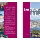 Links: Text über San Sebastián mit Foto von Frau vor Fluss; rechts: Titel "San Sebastián & Bilbao" mit Küstenansicht.