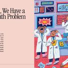 1999 Houston, We Have a Basic Math Problem. Illustration: Verzweifelte Personen in einem Kontrollraum mit Bildschirmen.