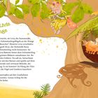 Sommerelfe Livia Wassserklänge. Eine Elfe spielt Flöte auf einem Baum, andere Elfen schlafen in blütenartigen Hängematten.