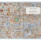 "TEIL EINS Täuschend echt" steht auf einer Illustrationscollage von alten, detailreichen Weltkarten und Fantasielandschaften.