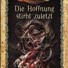Der Text lautet "Cthulhu: Die Hoffnung stirbt zuletzt". Eine düstere, detaillierte Illustration mit monströsen Kreaturen.
