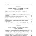 Inhaltsverzeichnis: Einleitung, Kapitel 1: Edles Mindset, Kapitel 2: Kleine Luxusmomente. Seitenzahlen am Rand.