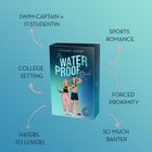 Buchcover: "The Waterproof Deal" von Stefanie Santer. Begriffe: "Swim-Captain x IT-Studentin", "College Setting", "Sports Romance".