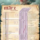 März, Mond der Reinheit. Mystische Wesen: Der Ent. Feiertage: Fest der römischen Göttin Juno, Ostara, Ostern. Stein: Aquamarin.