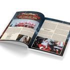 Text über Grafik: „Türchen Nr. 4: Als Santa Claus als Horrorfigur neu etabliert wurde“. Darunter Bilder von Weihnachtsmännern.
