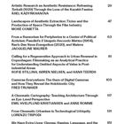 Inhaltsverzeichnis mit Artikeltiteln, Autoren und Seitenzahlen. Themen umfassen Urbanisierung und Film.