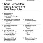 Texte und Zahlen beschreiben Inhalte und Seitenzahlen eines Bildungsdokuments. Es handelt sich um ein Inhaltsverzeichnis.