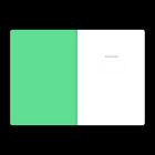 Text „Dieses Bildjournal gehört“ mittig auf weißem Hintergrund; links grüne Fläche. Minimalistisch.