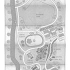 Karte von „Rashleigh Gardens“ mit Bereichen wie „Northern Lawn“, „Flower Garden“, „Sundial Garden“, „The Jungle“.