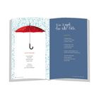 Ein Engel für alle Fälle. Schattentanz. Illustration: roter Regenschirm, blaue Regentropfen.