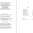 Linke Seite: Liste von Soma Morgenstern-Büchern. Rechte Seite: Inhaltsverzeichnis mit sieben Abschnitten und Anhang.