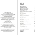 Inhalt: Kapitelüberschriften mit Seitenzahlen von 7 bis 213. Links Impressum mit Verlagsangaben und Druckdetails.