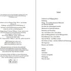 Linke Seite: Veröffentlichungsdetails, Verlagsinfo, ISBN-Nummern. Rechte Seite: Inhaltsverzeichnis mit Kapiteln und Seitenzahlen.