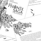 Text: "Julia Zieschang", "Die Phönix Saga Trilogie", "Eins". Zeichnung eines Phönix mit Federn und Wolken.