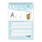 Es enthält Anweisungen zum Schreiben des Buchstabens A, Abbildungen von Gegenständen und eine Maus mit einer Angelrute.
