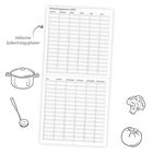 Geburtstagsplaner 2027, inklusive Geburtstagsplaner, zeigt Monate mit Datumsangaben. Links: Topf, Kelle. Rechts: Brokkoli, Tomate.