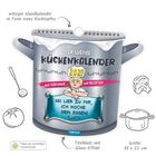 "Der lustige Küchenkalender 2024", witziger Wandkalender in Kochtopf-Form, Cartoons und Rezepte, 30x25 cm.