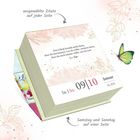 Zitat: „Das Glück besteht nicht darin, dass du tun kannst, was du willst...“ Datum: Sa./So. 09./10. Januar. Illustration mit Schmetterling.