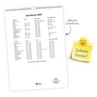 Schulferien 2027, inklusive Ferien. Links die Ferientermine, rechts ein lächelndes Sonnen-Emoticon mit "Schöne Ferien!".