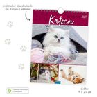 Kalender mit Katzenmotiv. Oben steht "praktischer Wandkalender für Katzen-Liebhaber" und "Katzen Wochenkalender 2027". Größe: 19 x 25 cm.