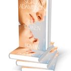 "Sigrid Adamsson", "Die Wolken", "Roman", "park x ullstein". Stapel von Büchern mit einem Gesichtsausschnitt auf dem Cover.