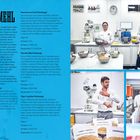 PIZZA-MEHL: Beschreibung verschiedener Mehle mit Proteingehalt und Elastizität. Hintergrund: Labor mit Personen in weißen Kitteln.