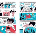 Zwei Comic-Seiten. Links diskutieren Personen über Mediennutzung, rechts Fragen zur Aufmerksamkeitsspanne.