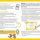 Text: Tipps zum Spielen mit Stift, Smartphone und Suchmaschine nutzen. Erklärt Regeln und Punktevergabe. Enthält Illustrationen.