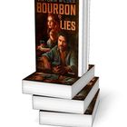 "Bourbon & Lies" von Victoria Wilder. Illustration: Ein Mann und eine Frau mit Getränken, ernste Atmosphäre.