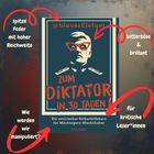 Illustration eines Buches mit dem Titel "Zum Diktator in 30 Tagen" von @blauerElefant. Satirischer Selbsthilfekurs.