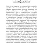 Einleitung: Die Folgen dessen, was nicht geschehen ist. Text über Schmerz, Vernachlässigung und Erziehung. Seite 5.