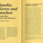 Titel: Animalia. Von Tieren und Menschen.  
Autor: Véronique Abpurg.  
Text erkundet das Verhältnis von Mensch und Tier in der Kunst.