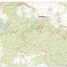 Thale, Bodetal, Naturpark, Harz, Sachsen-Anhalt. Topografische Karte mit Wegen, Straßen und Wanderwegen.
