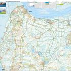 Rad- und Wanderkarte Cuxhaven und umzu; zeigt Straßen, Wege und geografische Merkmale. Enthält eine Legende.