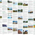 Texte zu regionalen Radwegen, Wanderwegen und Sehenswürdigkeiten. Enthalten sind Ortsnamen und Beschreibungen.