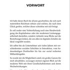 Text: VORWORT. Eine Einführung über materiellem Reichtum, Kapitalismus und gesellschaftliche Idealvorstellungen.