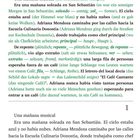 Kapitel 1: Ein sonniger Morgen in San Sebastián. Adriana Mendoza geht zur Kocschule, sieht eine Menschenschlange vorm Café.