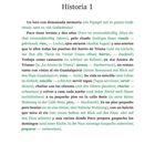 Seite 11. "Historia 1" als Überschrift. Spanischer Text über Paco, mit deutscher Übersetzung in Klammern.