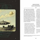 BESUCHER AUS MAGONIA. Eine Illustration zeigt ein mittelalterliches Luftschiff über einer Burg. Text über Magonia-Glauben.