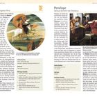 Zwei Artikel: "Pegasus: Unsterbliches, geflügeltes Pferd" und "Penelope: Getreue Gemahlin des Odysseus". Enthält Bilder.
