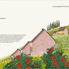 Widmung: "For Doan and Katie, who helped my story seeds take root and grow into something epic." Illustration: Blumen und Häuser.
